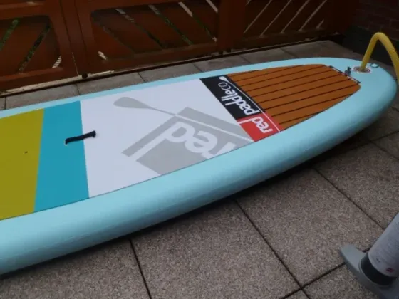 Inflated stand-up paddleboard — equipment topic photograph