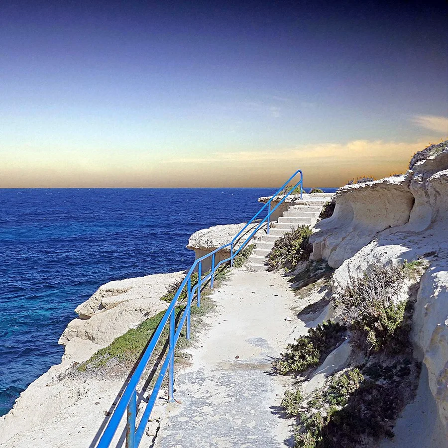 Coastal viewpoint in Qala, Gozo