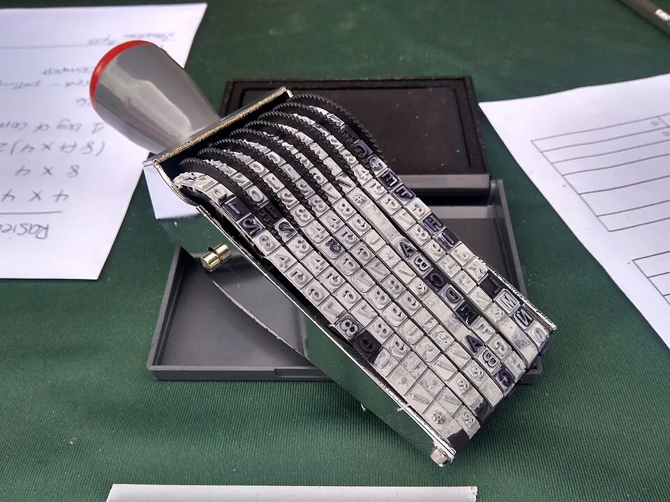 Rubber stamp — document authentication topic photograph